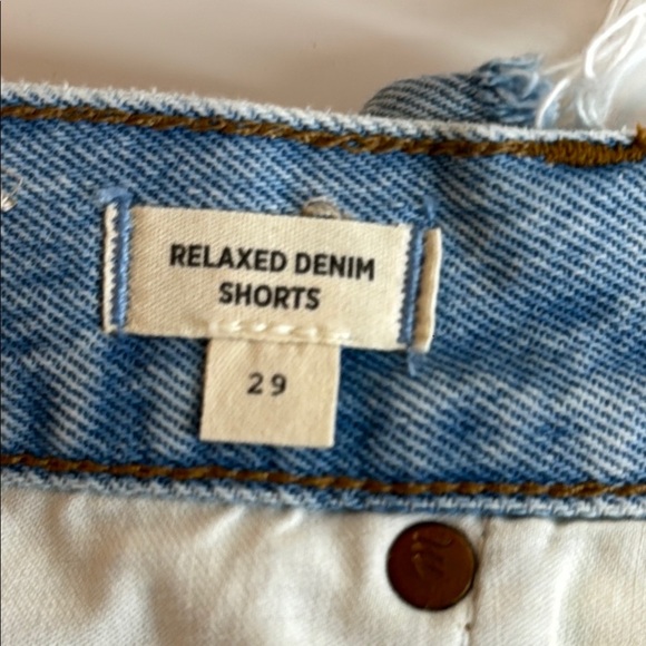 Madewell Relaxed Denim Cutoff Shorts Button Fly Size 29 W 17.5” I 3” R 12” - Picture 6 of 7